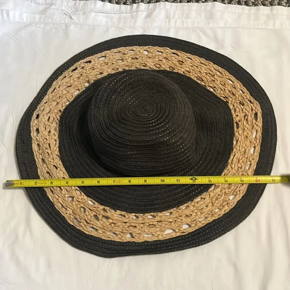 Panama Jack Floppy Braided Wide Brim Straw Paper Sun Excursion Hat Vacation